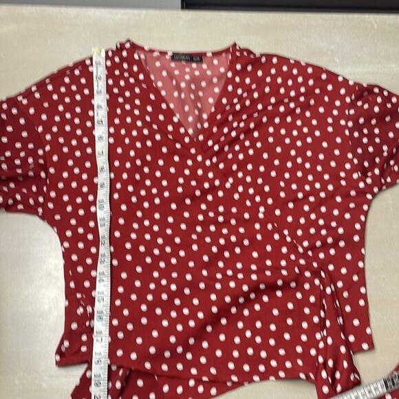 Cotton On polka dot wrap crop top blouse - Picture 7 of 7